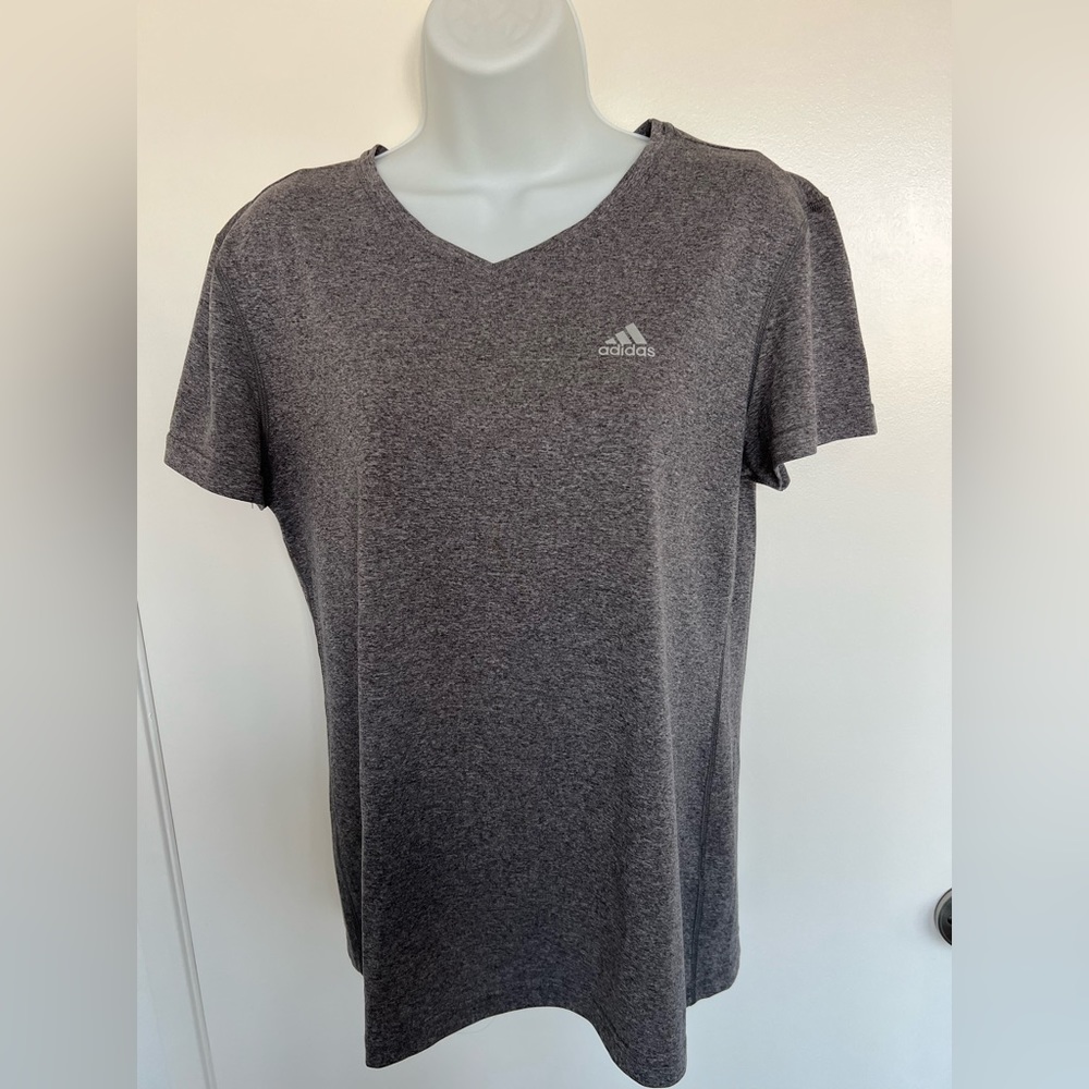 ADIDAS Sports Shirt Women | Color:gray/silver |Size: M | climalite/keeps you dry